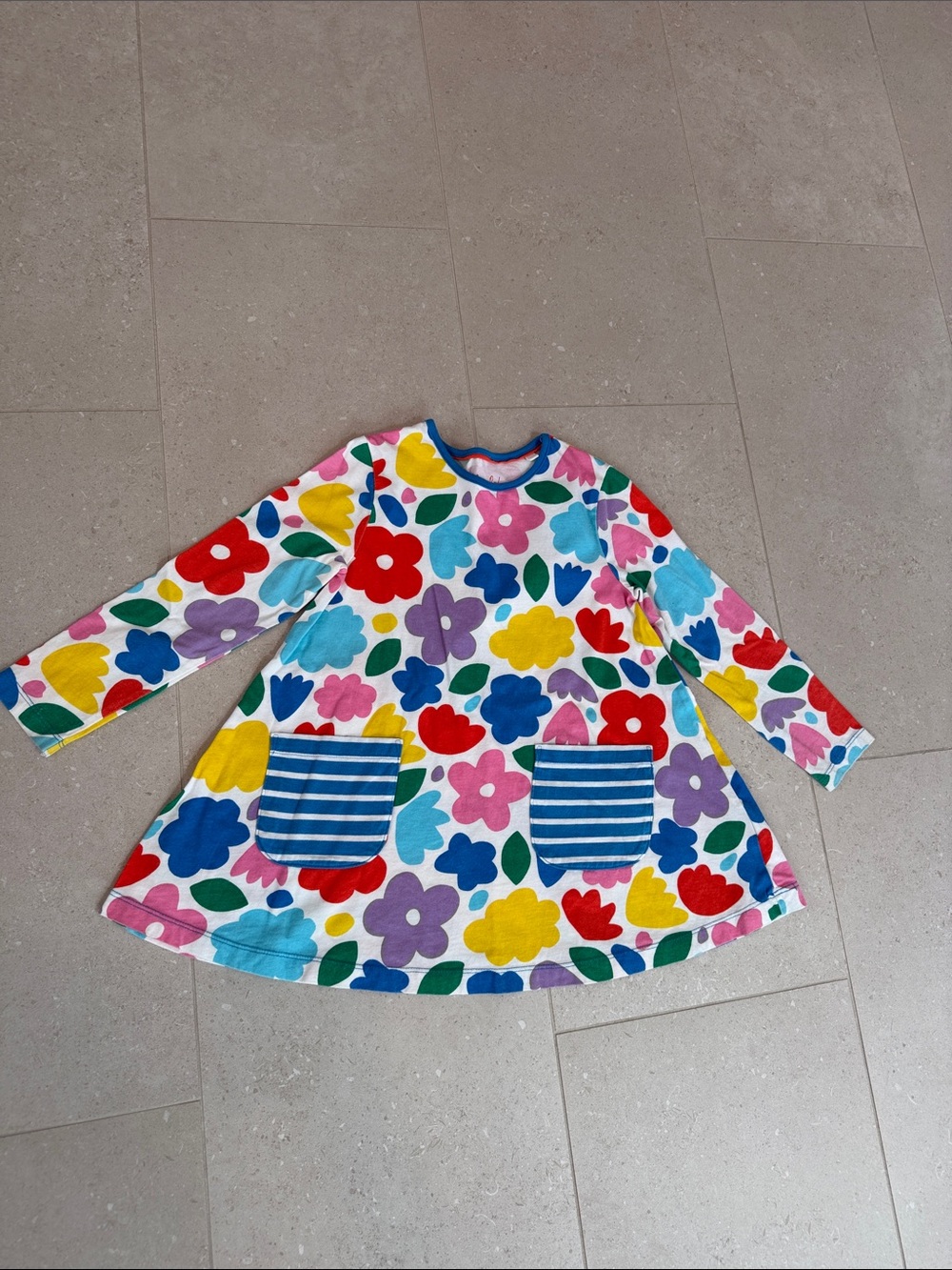 Mini Boden Multicolor Floral Long Sleeve Tee
